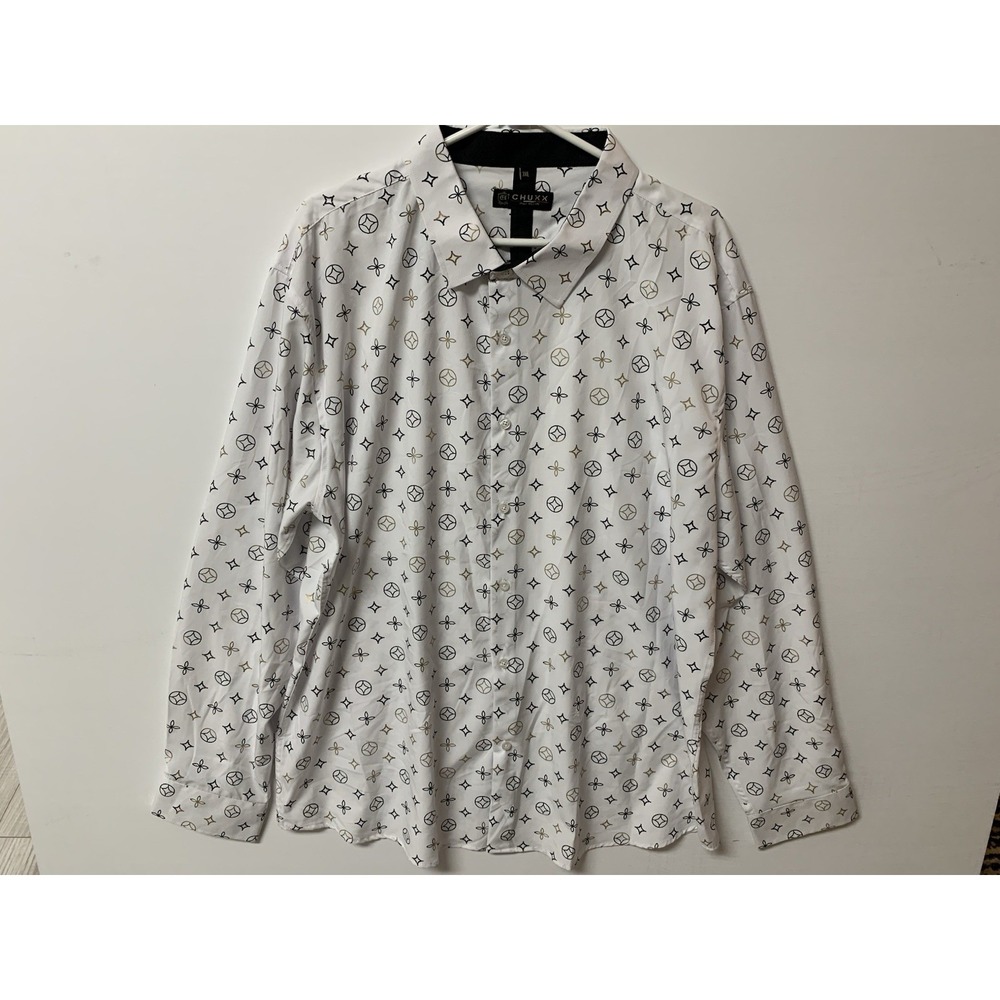 CHUXX Dress Shirt Mens Size 3XL Italian Design Long Sleeve Button Lightweight - Picture 2 of 14